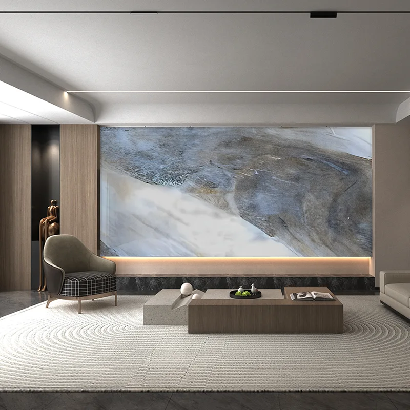 Amazon Yeşil ve Mavi Serisi Mermer Arka Plan Duvar Paneli